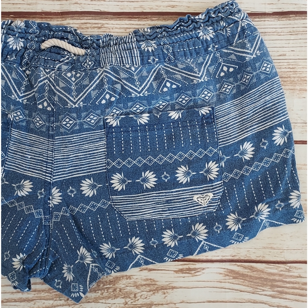 Roxy Oceanside Drawstring Linen Shorts | Size Lar… - image 6